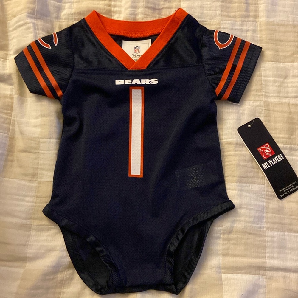 Chicago Bears Justin Fields 3/6 MO Onesie Jersey